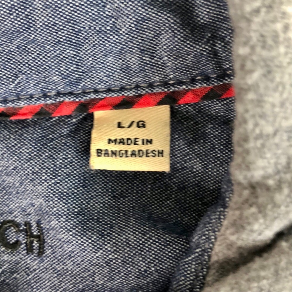 Woolrich Gray Flannel Button Down Shirt Chest Poc… - image 6